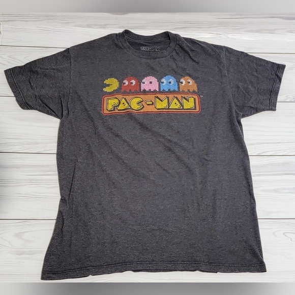 Mens Pac-Man Graphic T-Shirt Sz L - Picture 2 of 4